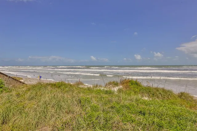 a view of an ocean and beach