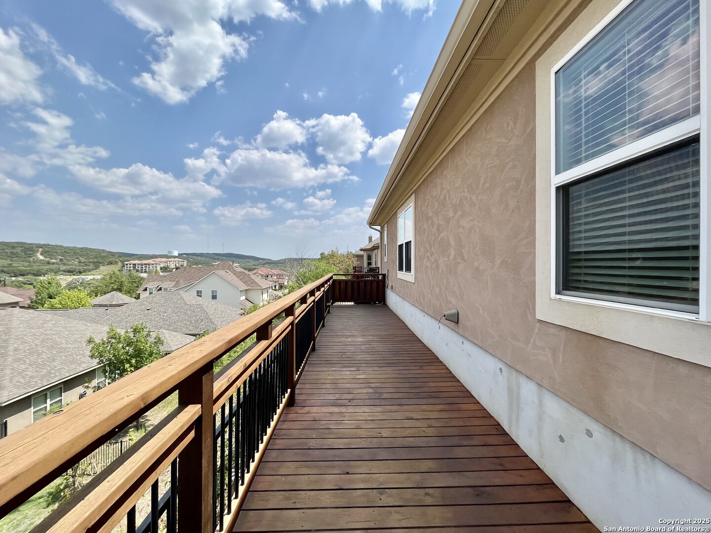8123 Poconos Run San Antonio, TX 78255 - Photo 40 of 47 a view of balcony with wooden floor and fence