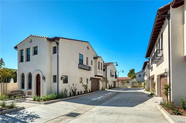 a view of a street in front of a building