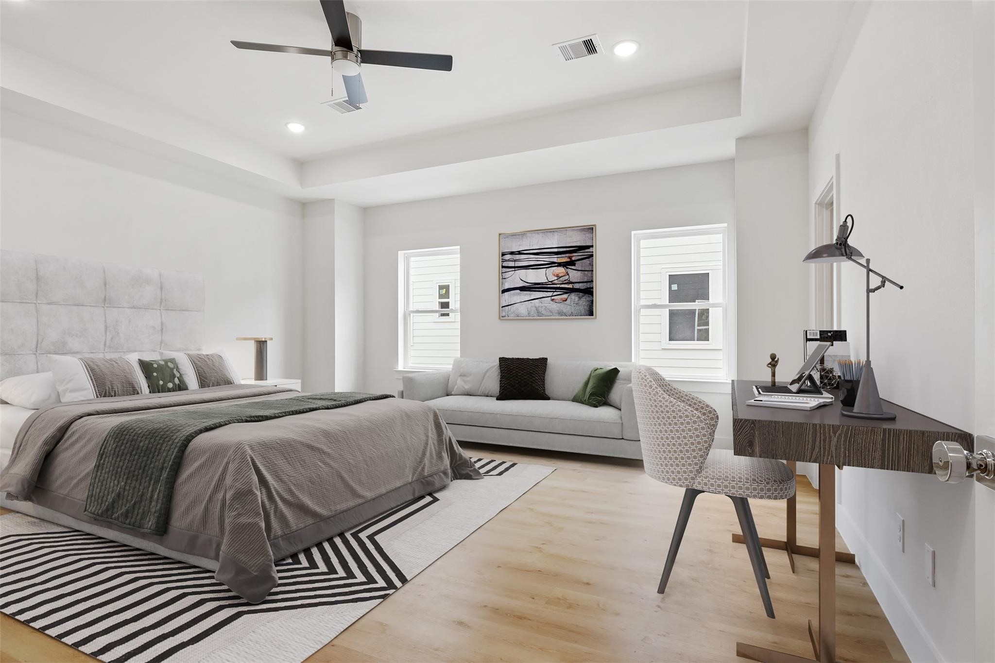 1928 Purswell Road Houston, TX 77055 - Photo 17 of 36 Heading up to the third floor, you'll discover the spacious primary suite. This impressive space offers ample room for all your furniture and even more!