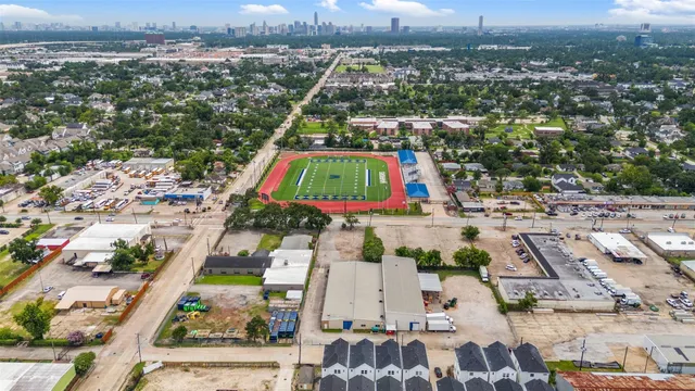 an aerial view of multiple house