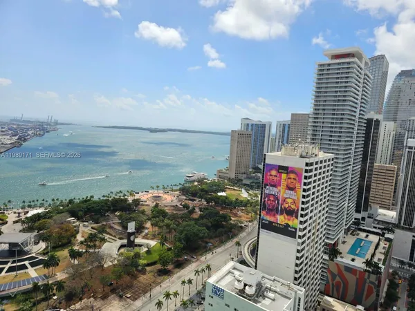 a view of city from balcony