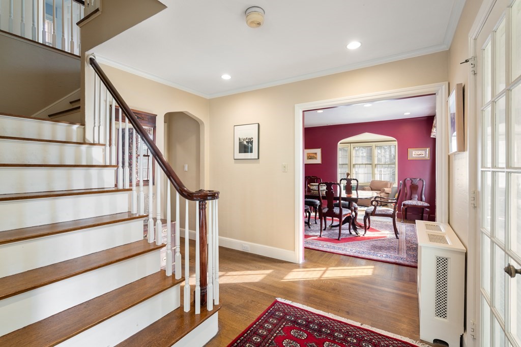 30 Terrace Drive Worcester, MA 01609 - Photo 23 of 39 a view of a hallway with dining room and stairs
