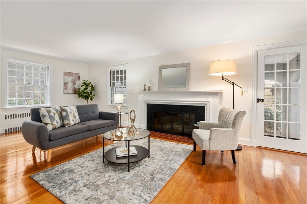 36 Rutledge Road Belmont, MA 02478 - Photo 4 of 23 a living room with furniture and a fireplace