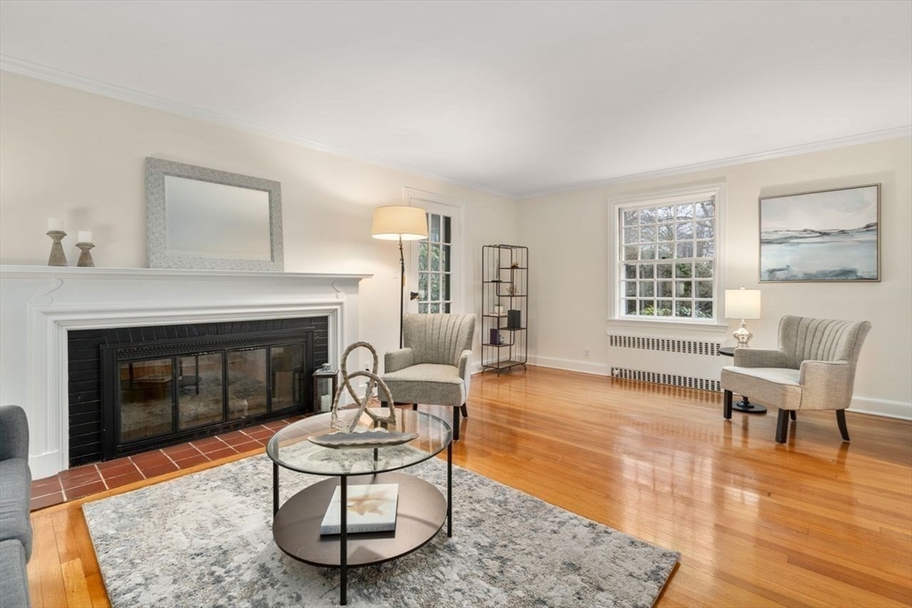 36 Rutledge Road Belmont, MA 02478 - Photo 5 of 23 a living room with furniture and a fireplace
