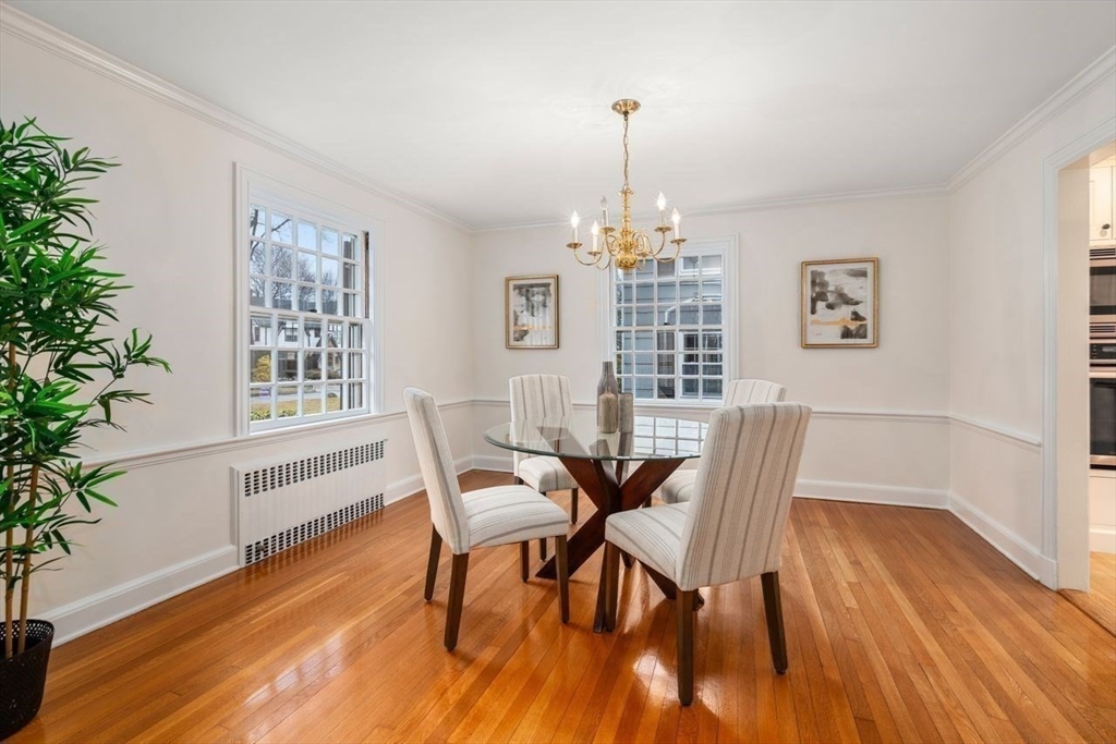 36 Rutledge Road Belmont, MA 02478 - Photo 6 of 23 a view of a dining room with furniture window and wooden floor