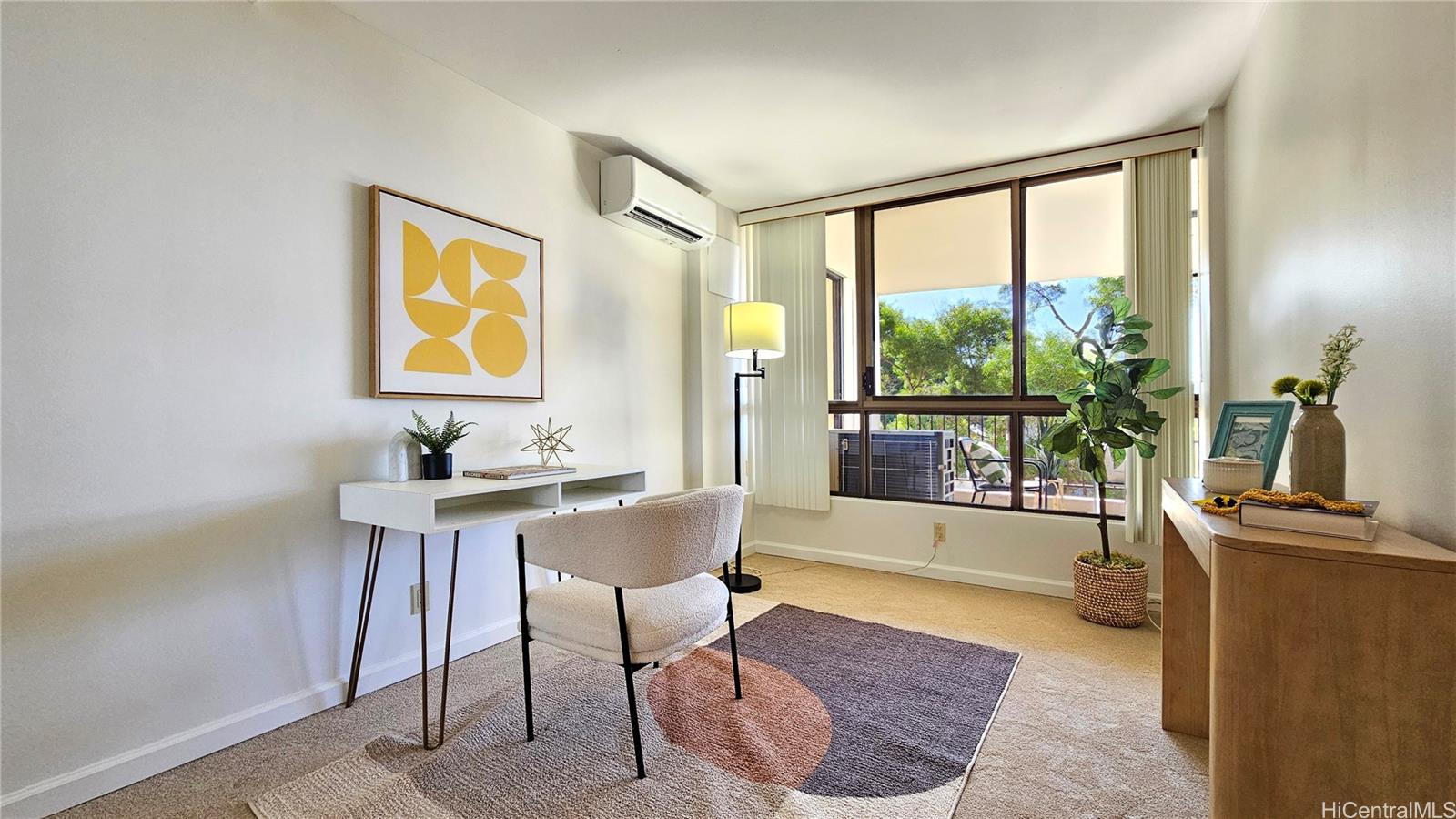 3138 Waialae Avenue, Unit 422 Honolulu, HI 96816 - Photo 7 of 25 a living room with furniture and a floor to ceiling window