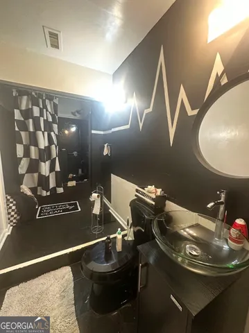 a bathroom with a sink
