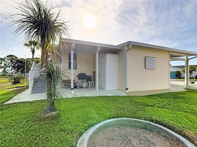 a house view with a garden space