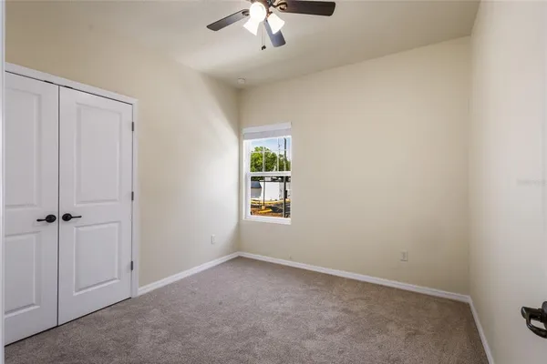 an empty room with a window