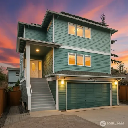 a front view of a house