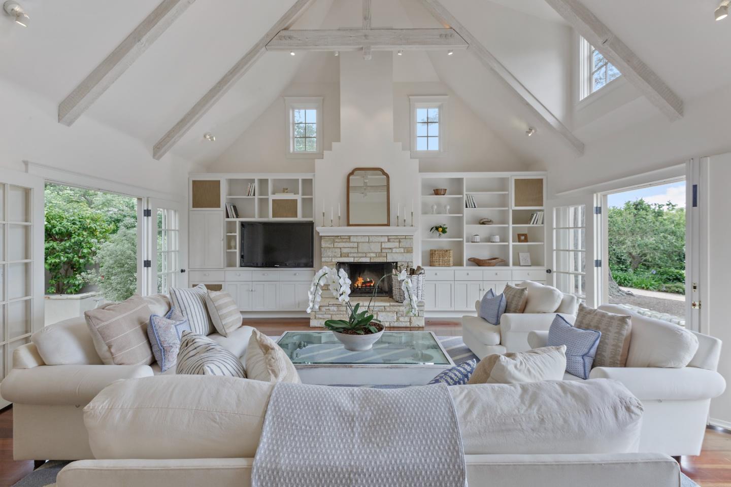 3929 Ronda Road Pebble Beach, CA 93953 - Photo 13 of 88 a living room with furniture fireplace and window
