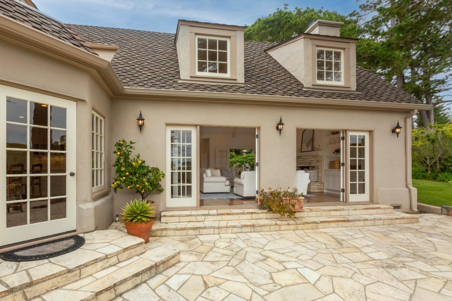 3929 Ronda Road Pebble Beach, CA 93953 - Photo 74 of 88 a front view of a house with a patio