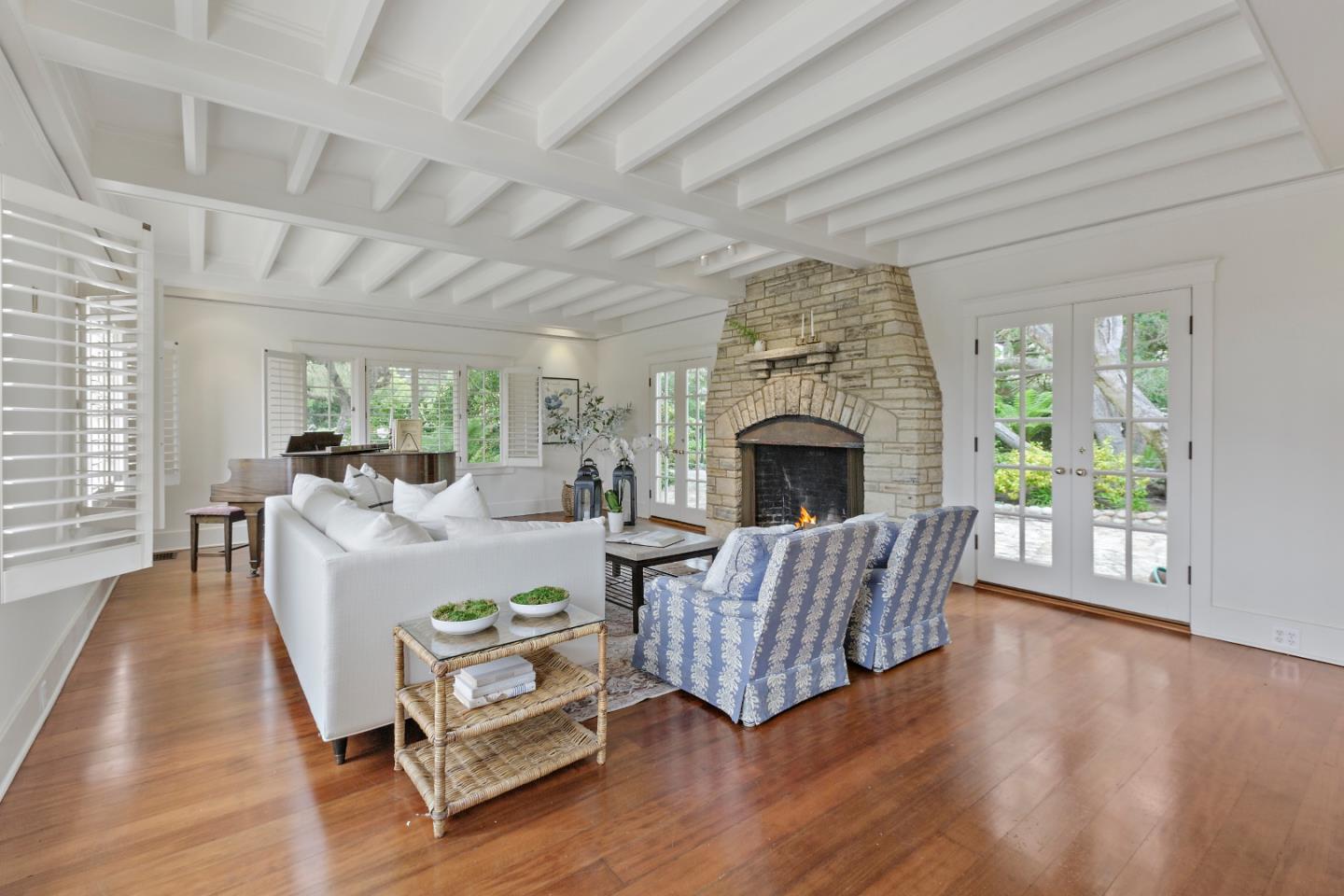 3929 Ronda Road Pebble Beach, CA 93953 - Photo 8 of 88 a living room with furniture and a fireplace