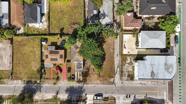 an aerial view of multiple house