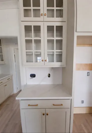 a close view of cabinet