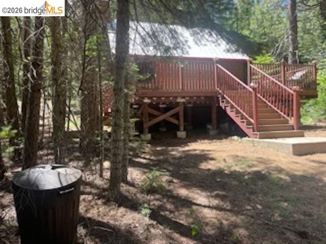 26591 Snow Bowl Road Long Barn, CA 95335 - Photo 35 of 38 a view of a deck with a yard