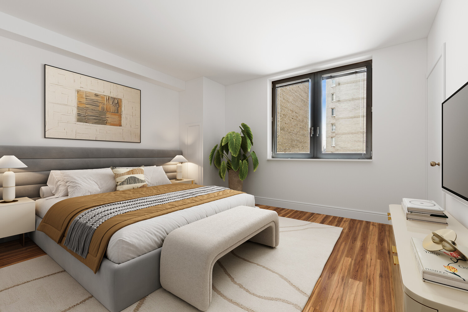 300 East 79th Street, Unit 10C Manhattan, NY 10075 - Photo 7 of 9 a bedroom with a bed and a window