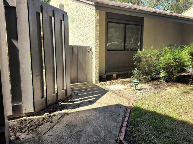 a backyard of a house