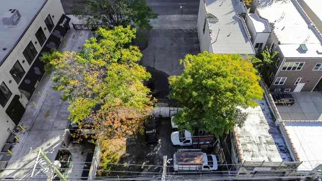 an aerial view of a city