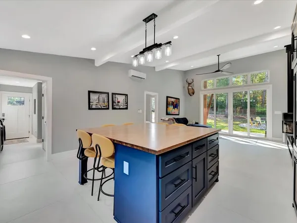 a kitchen that has a lot of counter space