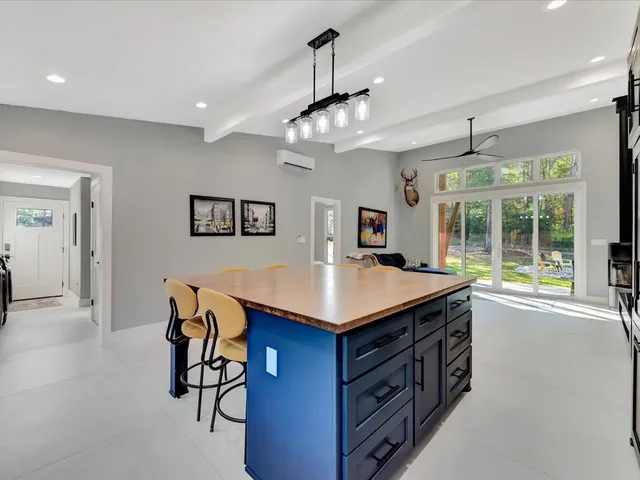 a kitchen that has a lot of counter space
