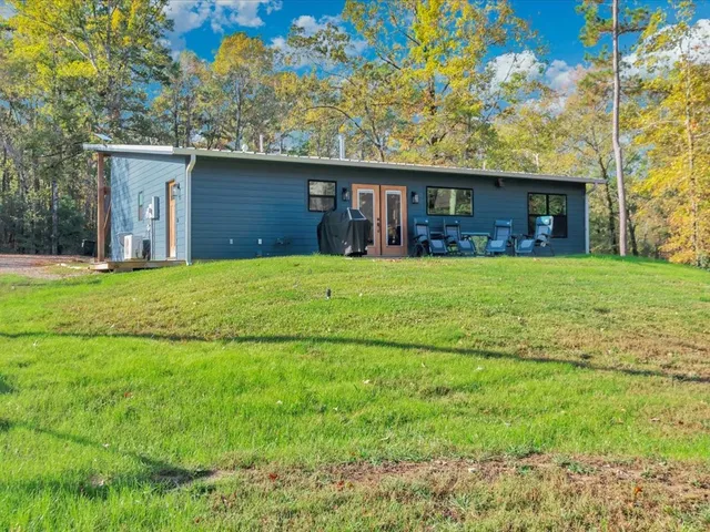 a view of a backyard with a garden