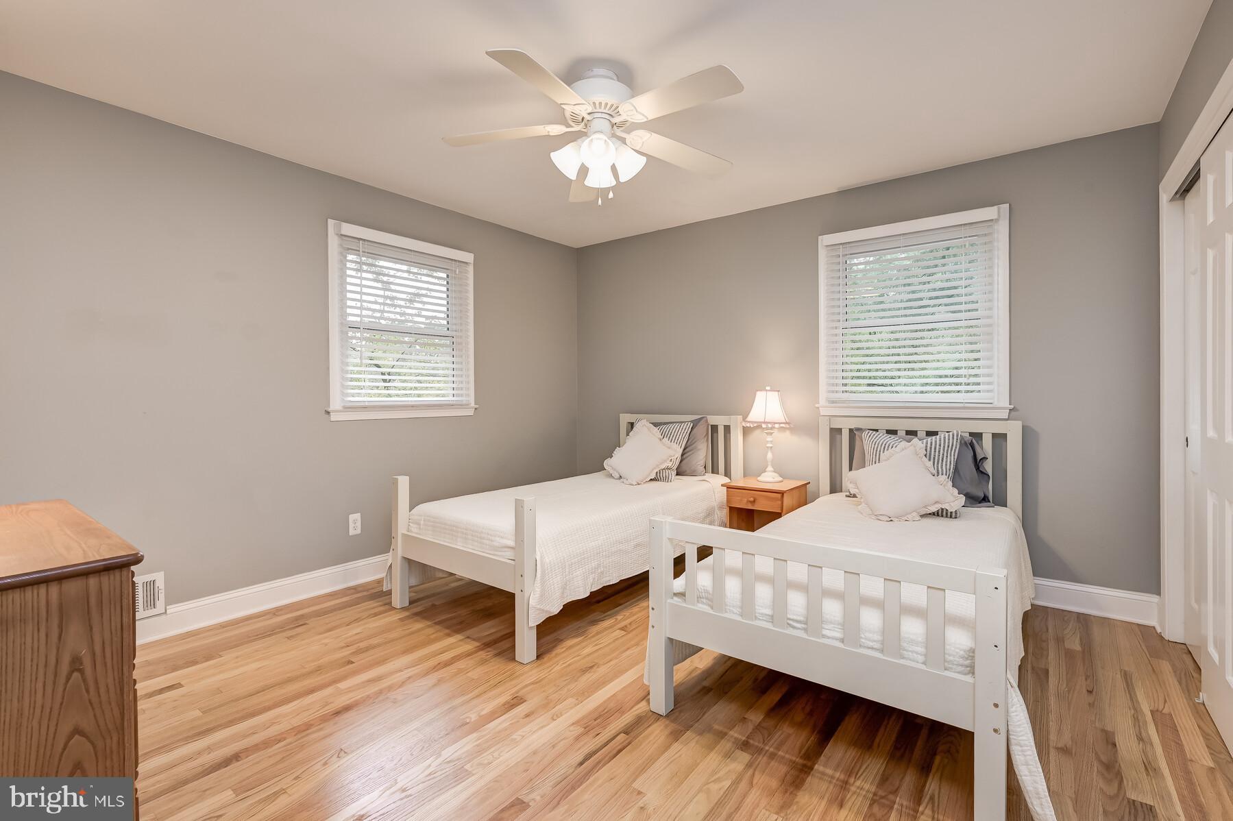 2nd bedroom overlooking the back yard