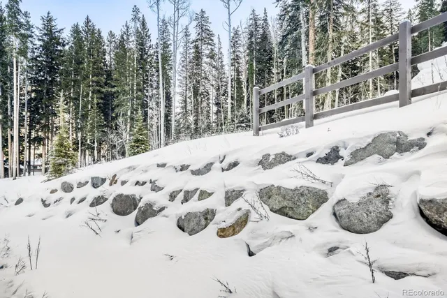 a view of roof and covered with snow