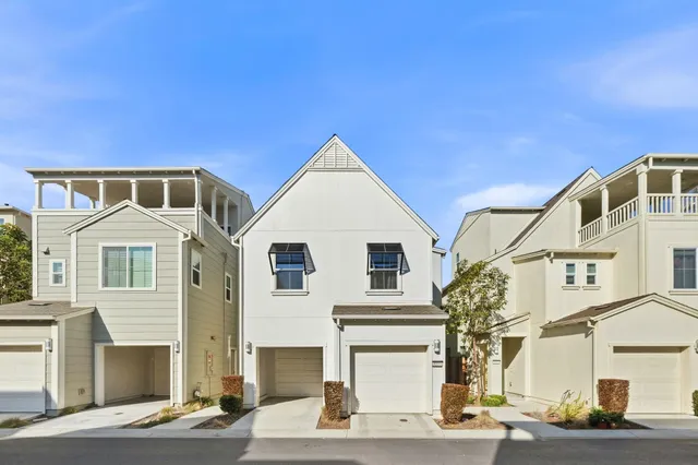 a front view of multiple houses
