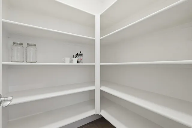 a close view of closet