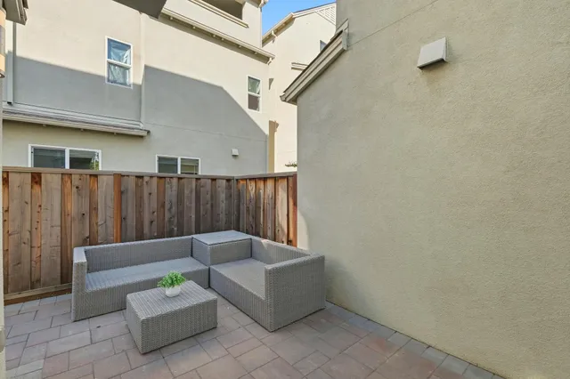 a outdoor space with patio furniture