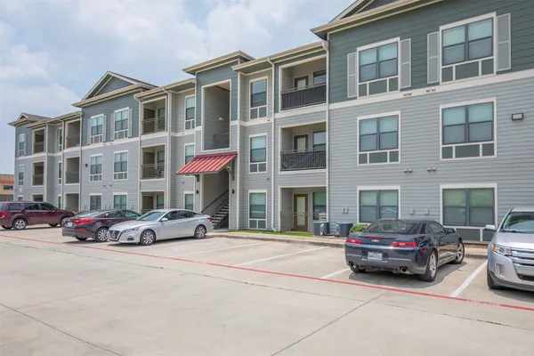 a front view of an apartment building