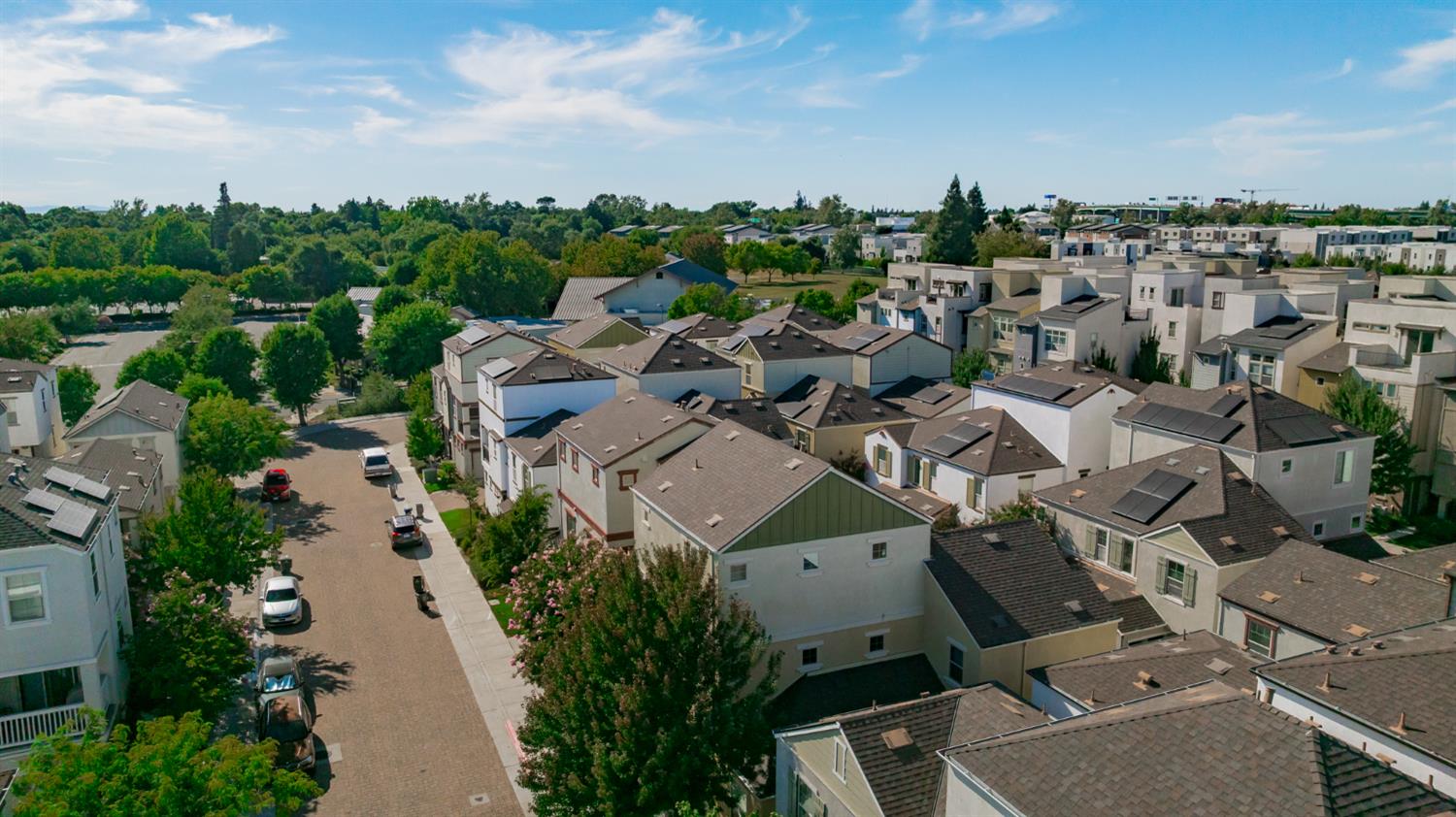 2643 Cleat Lane, Unit 34B Sacramento, CA 95818 - Photo 37 of 39 an aerial view of residential house with outdoor space parking and garden