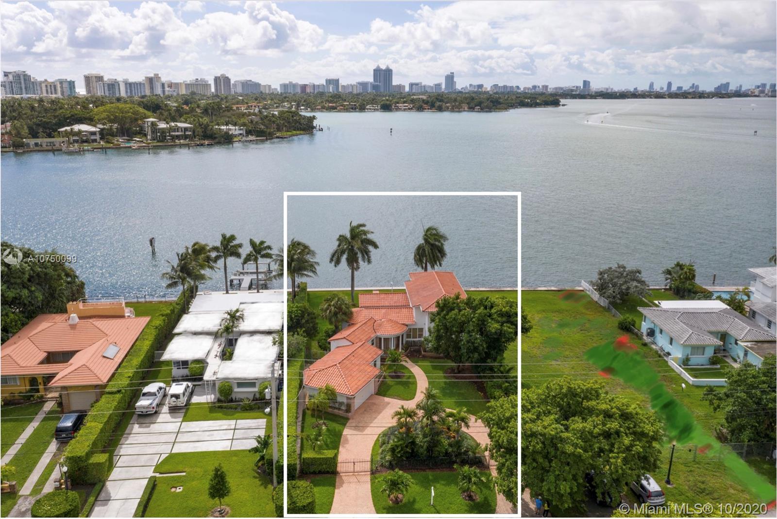 Huge 13,000 square foot lot. 77 feet on the water