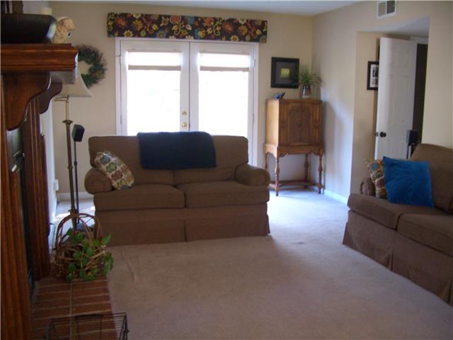 5324 Hunters Ridge Nashville, TN 37211 - Photo 3 of 19 Spacious living room with french doors opening to deck.