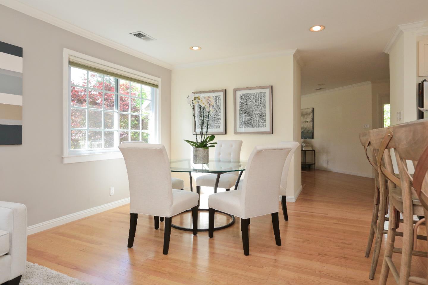 1219 Whitaker Way Menlo Park, CA 94025 - Photo 7 of 19 a view of a dining room with furniture and wooden floor