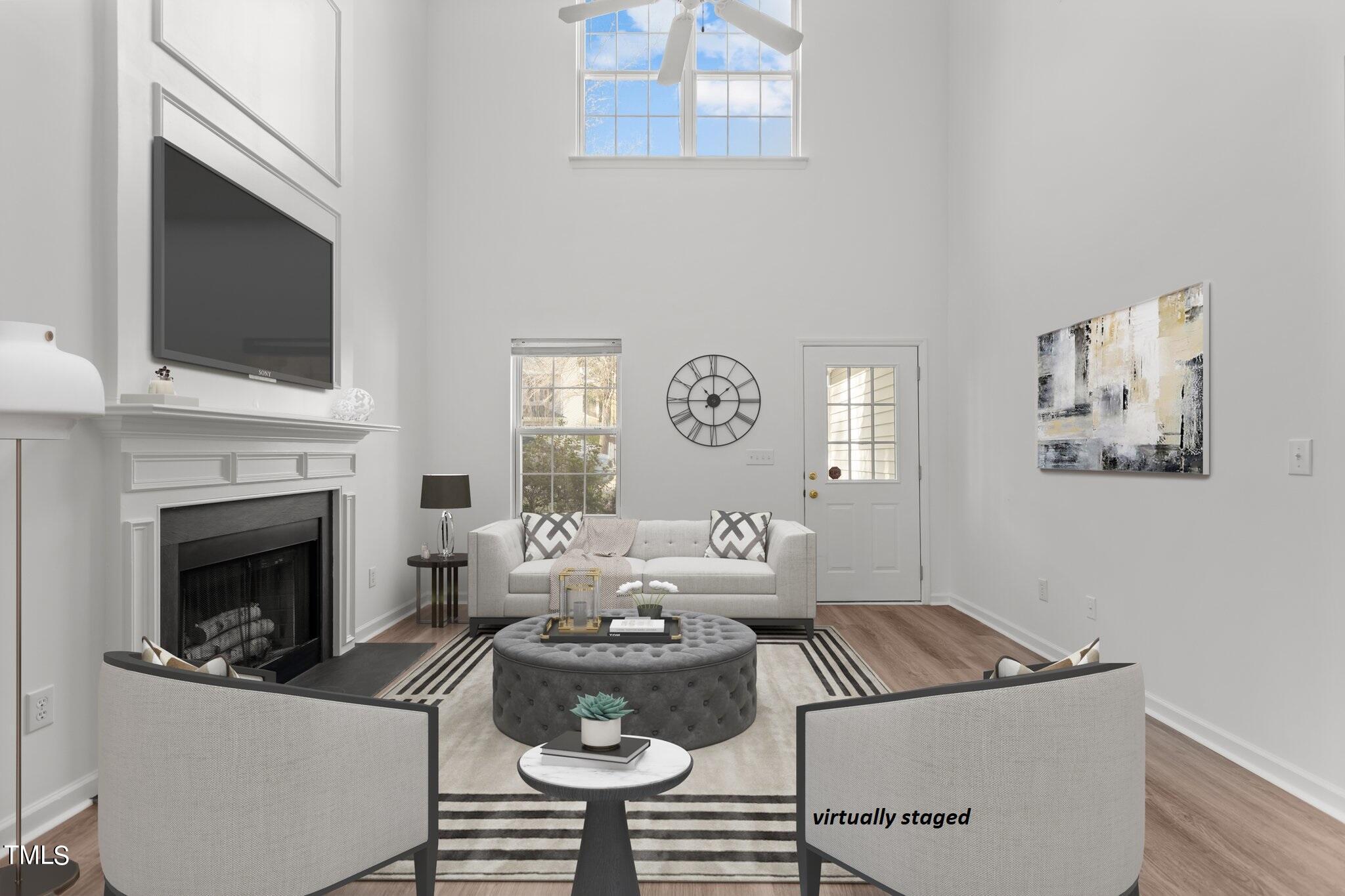 5034 Gable Ridge Drive Durham, NC 27713 - Photo 5 of 32 Living Room Opening to Dining Room-virtu