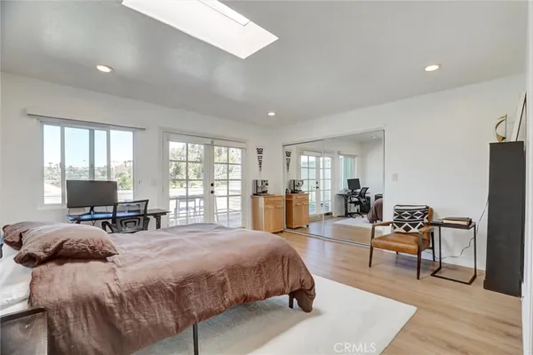 a view of a terrace with sky view