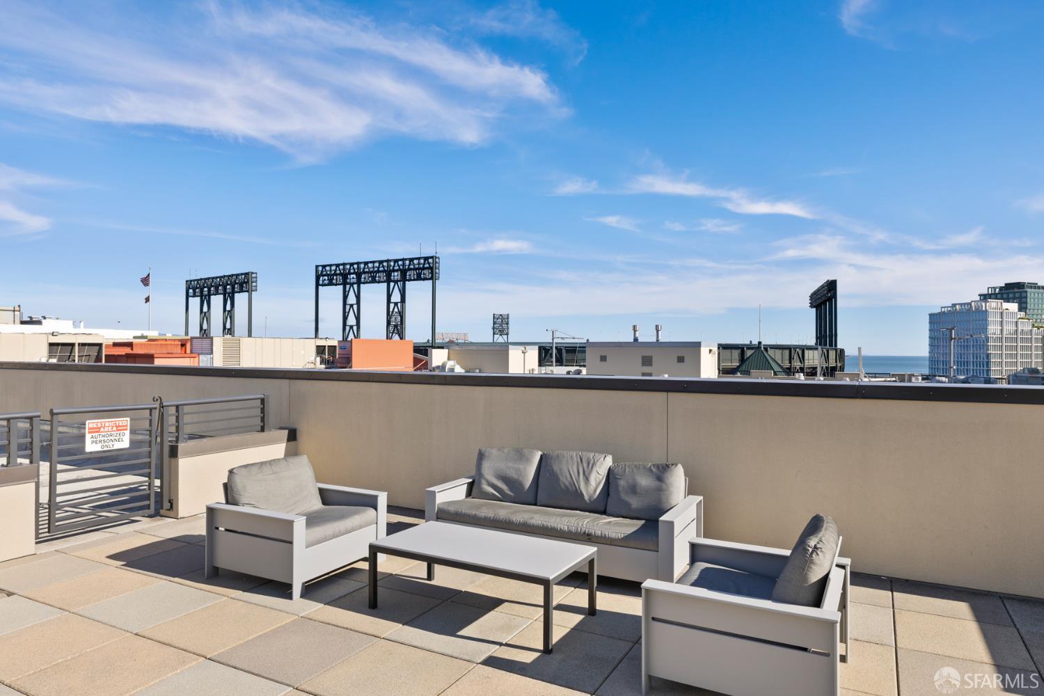 177 Townsend Street, Unit 728 San Francisco, CA 94107 - Photo 27 of 39 a terrace with a couch and chairs
