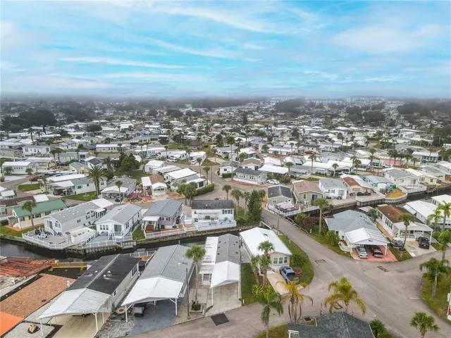 an aerial view of a city with lots of residential buildings