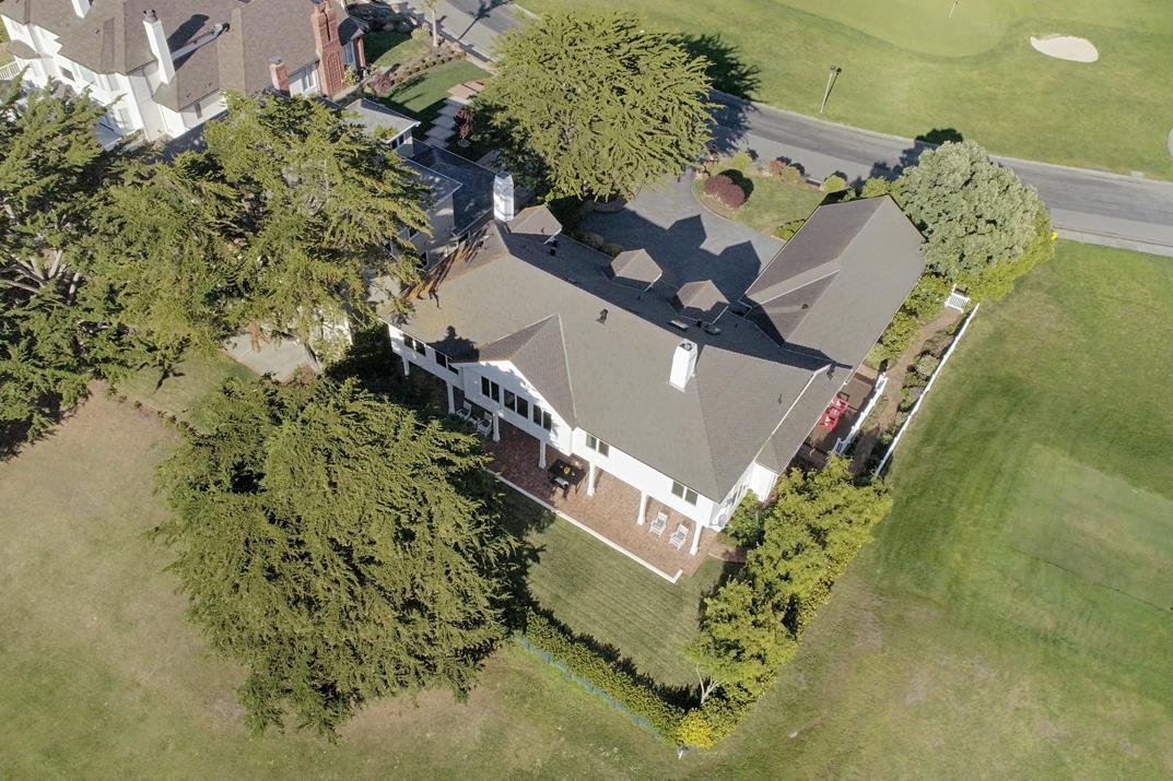 2140 Winged Foot Road Half Moon Bay, CA 94019 - Photo 45 of 52 an aerial view of a house with a yard