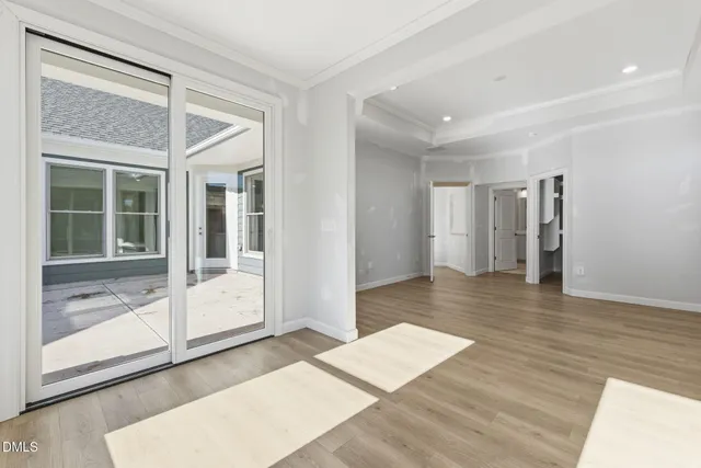 a bathroom with double sink and a mirror