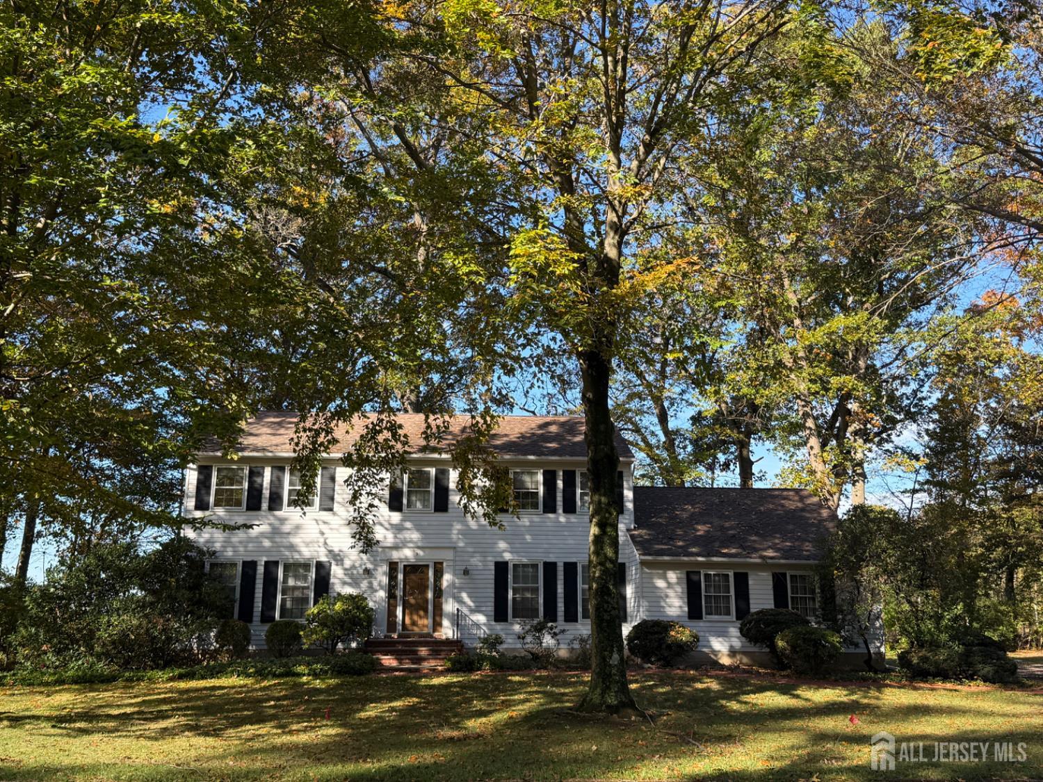 3 Beechtree Lane Plainsboro, NJ 08536 - Photo 2 of 6 a front view of a house with a large tree