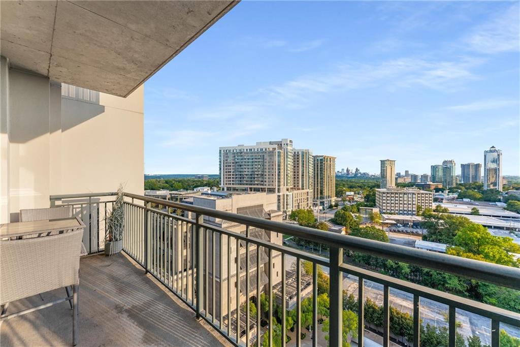 3040 Peachtree Road, Unit 1205 Atlanta, GA 30305 - Photo 14 of 43 a view of city from a balcony