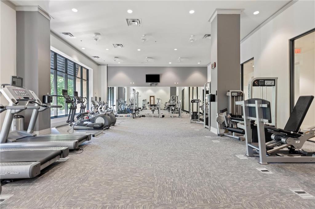 3040 Peachtree Road, Unit 1205 Atlanta, GA 30305 - Photo 19 of 43 a view of a room with gym equipment