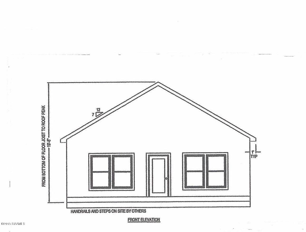 327 Lake Breeze Road Hackberry, LA 70645 - Photo 1 of 1 1 Only front Elevation 323 lake Breeze