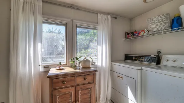 a room with storage and window