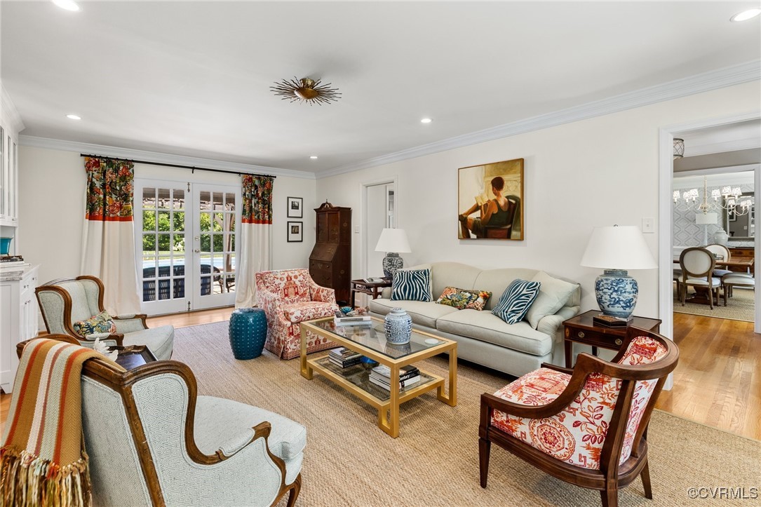 8950 Bellefonte Road Henrico, VA 23229 - Photo 8 of 50 Alternate Living Room with French Doors to Pool an