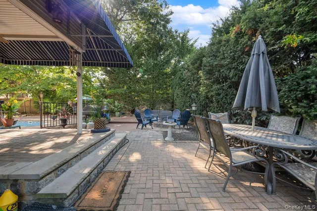 a view of outdoor space yard deck patio and outdoor kitchen